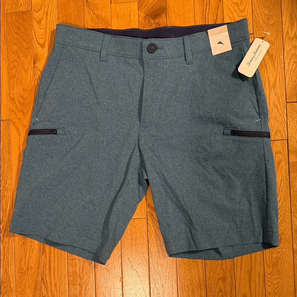 NWT Tommy Bahama Teal Flat Front Shorts